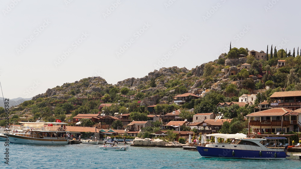 Naklejka premium antalya view of ancient city in kekova