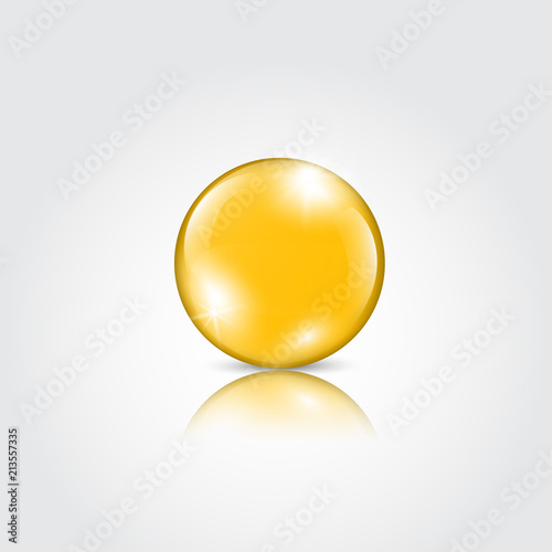 Gold drop of oil essence.