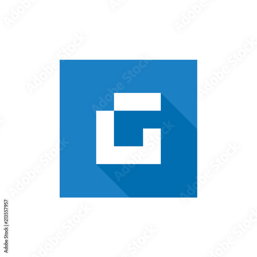 Letter G Logo, G Letter Vector Logo, Logo  G With Blue Square, G Logo Icon © logomimi