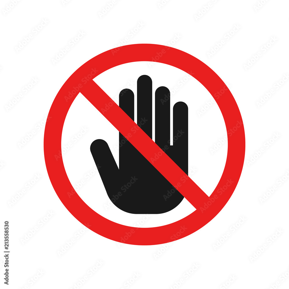 Dont touch sign. Vector. - obrazy, fototapety, plakaty 