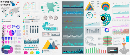 Big set infographics elements! Vector, Business elements. Data visualization ( Infographics, statistic, information, data visualization, diagrams, timeline ) Vector business-set