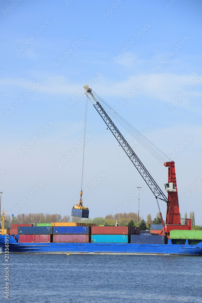 Fototapeta premium Intermodal containers at a terminal