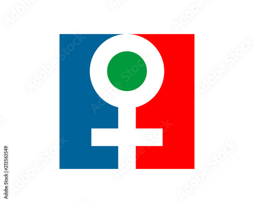 gestalt female symbol image vector icon