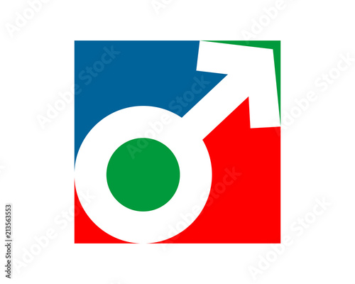 gestalt male symbol image vector icon