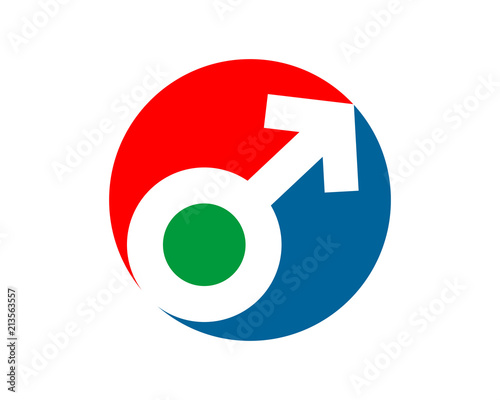 gestalt male symbol image vector icon