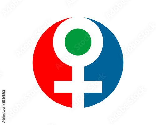 gestalt female symbol image vector icon