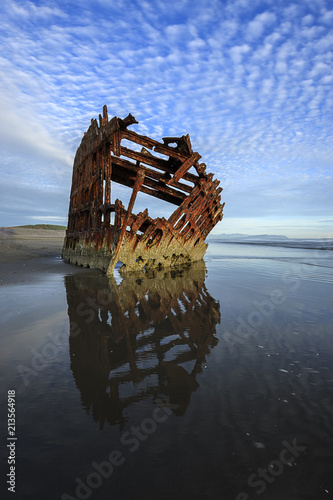 Old shipwreck near Astoria, Oregon.