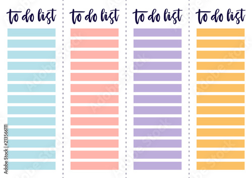 Weekly and daily planner A4 printable template with lettering. Organizer and schedule with notes and To Do List. Trendy bright concept for 2019 with graphic design elements.