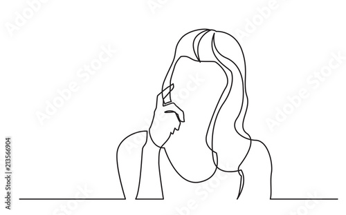 continuous line drawing of man showing with his finger