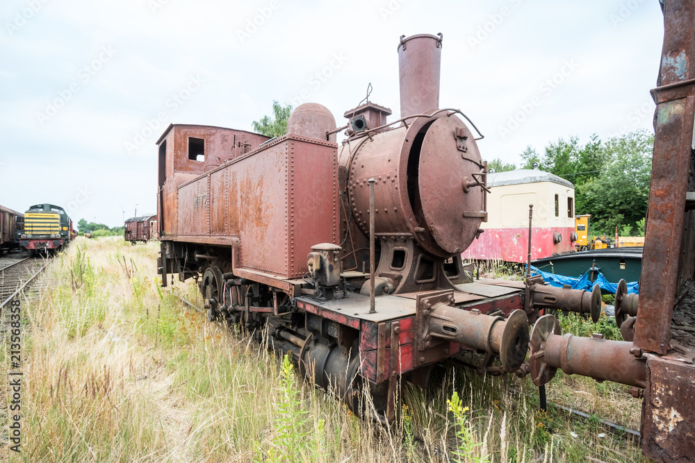 Naklejka premium an train graveyard