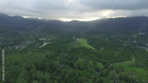 Aerial photography Thailand Hotel seaside Ko Chang