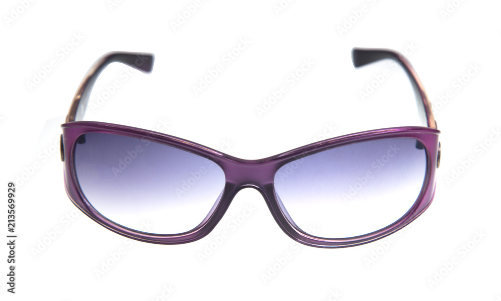 Purple sunglasses isolated on white background. Purple sunglasses isolated on white background.