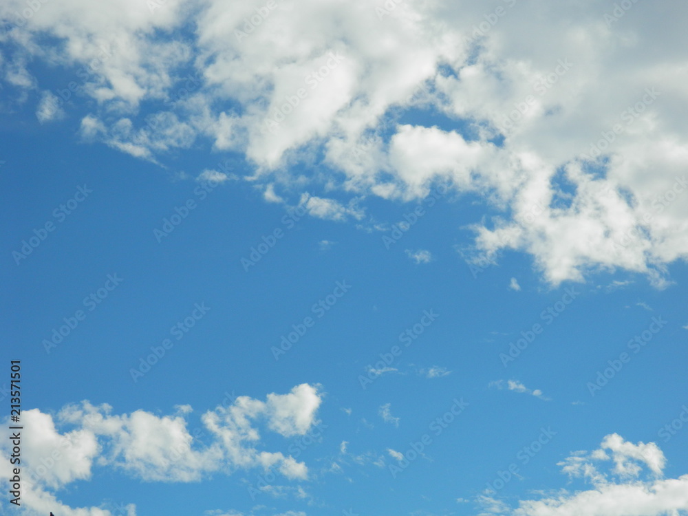 Obraz premium sky, blue, cloud, clouds, white, nature, day, cloudscape, summer,