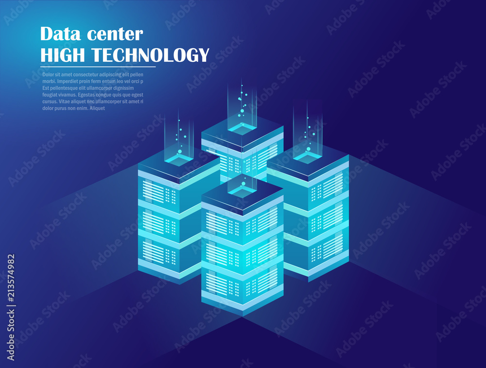Fototapeta premium Network and big data processing