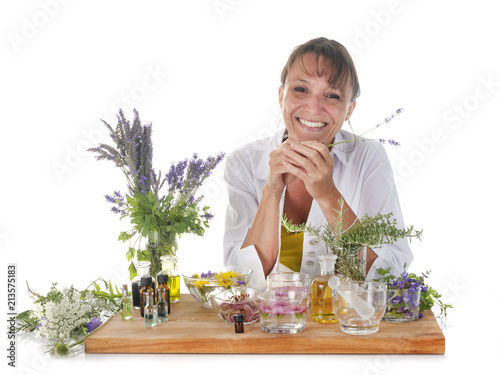 woman and essential oils photo