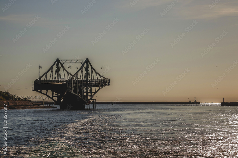 coasts are connected by an old cut-off bridge