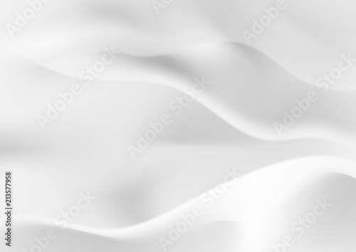 Abstract light gray smooth liquid waves background