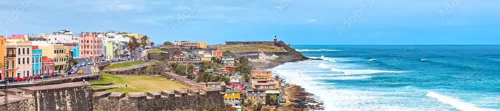 Panorama of San Juan, Puerto Rico Coastline