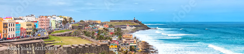 Panorama of San Juan, Puerto Rico Coastline photo