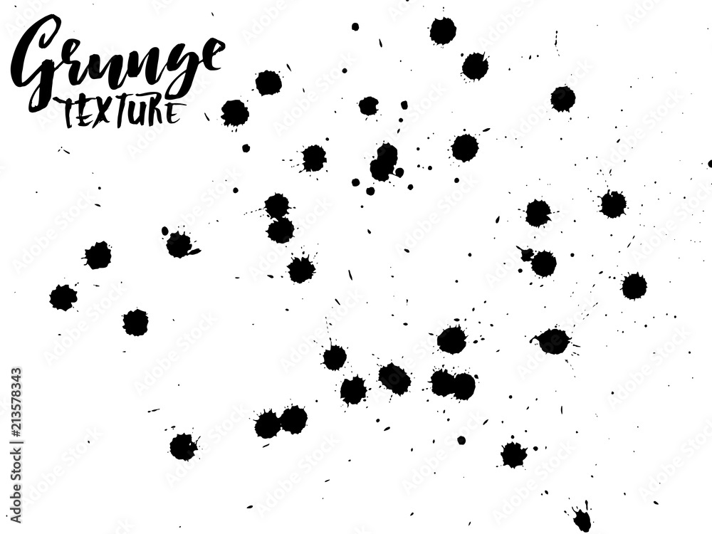 Handdrawn grunge texture. Abstract ink drops background. Black and white grunge illustration. Vector watercolor artwork pattern. Handdrawn grunge texture. Abstract ink drops background. Black and white grunge illustration. Vector watercolor artwork pattern.