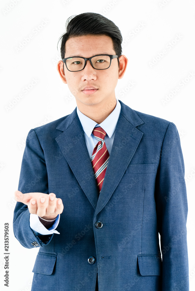 Businessman portrait in suit and wear glasses Businessman portrait in suit and wear glasses