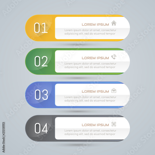 Sticker label colorful set