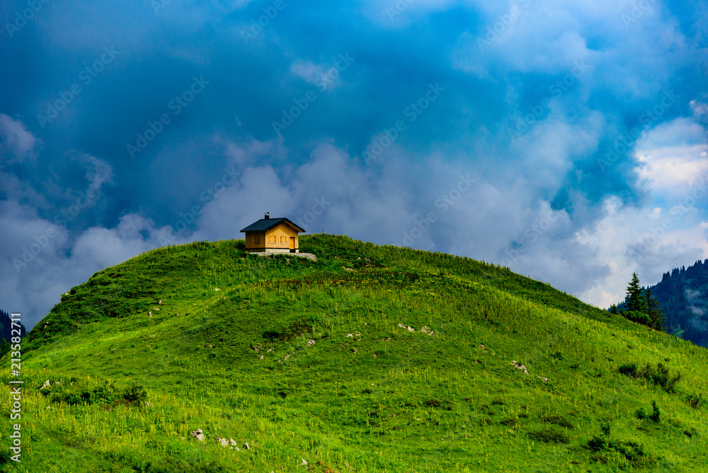 Mountain Scenery in the Alps of Austria - Hiking in the highland of Europe Mountain Scenery in the Alps of Austria - Hiking in the highland of Europe