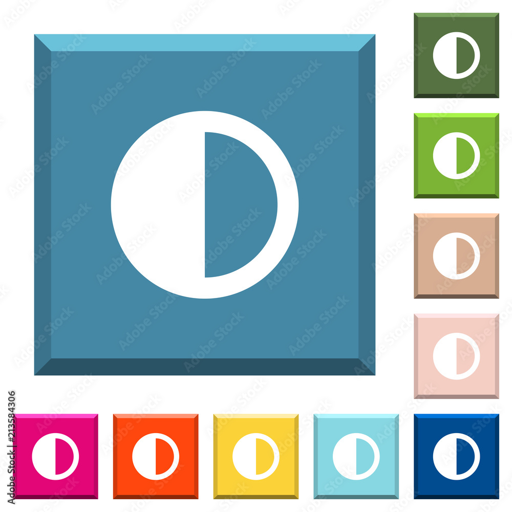 Contrast control white icons on edged square buttons Contrast control white icons on edged square buttons
