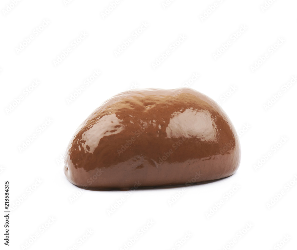 Spread chocolate cream butter isolated Spread chocolate cream butter isolated