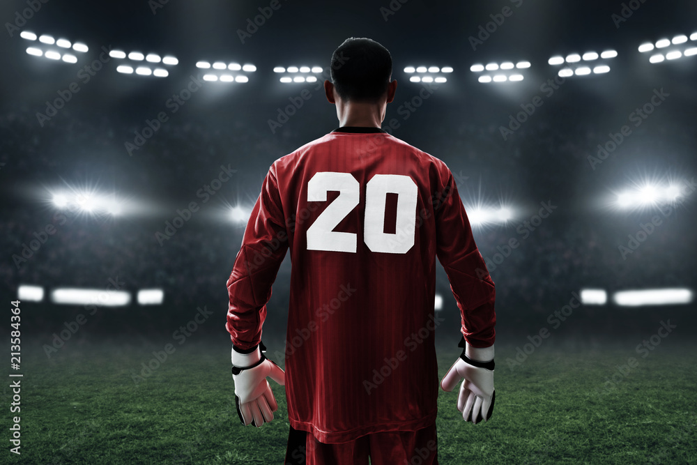 Fototapeta premium Soccer goalkeeper on the field