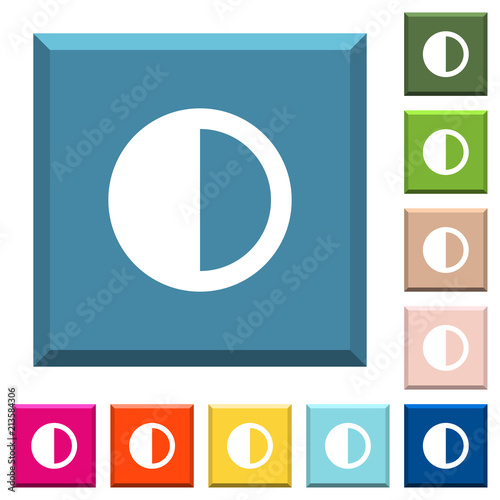 Contrast control white icons on edged square buttons