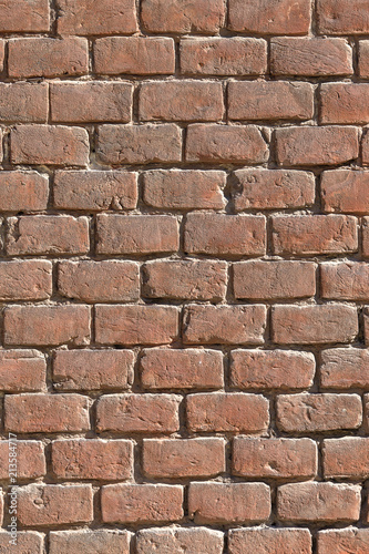 Background of old vintage brick wall texture