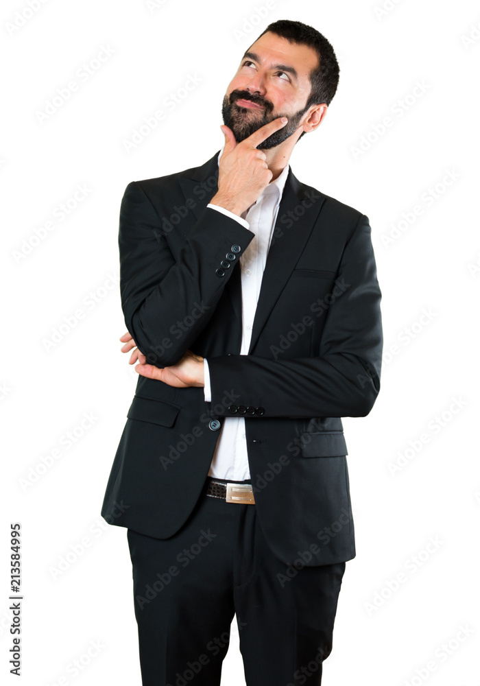 Handsome businessman thinking Handsome businessman thinking