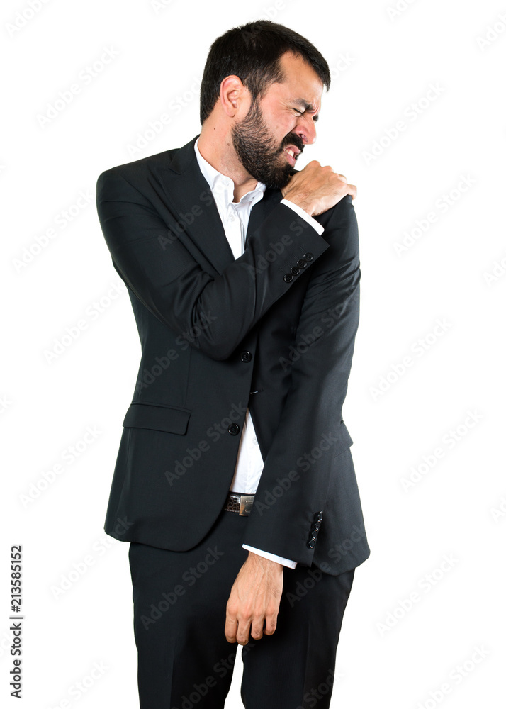 Fototapeta premium Handsome businessman with shoulder pain
