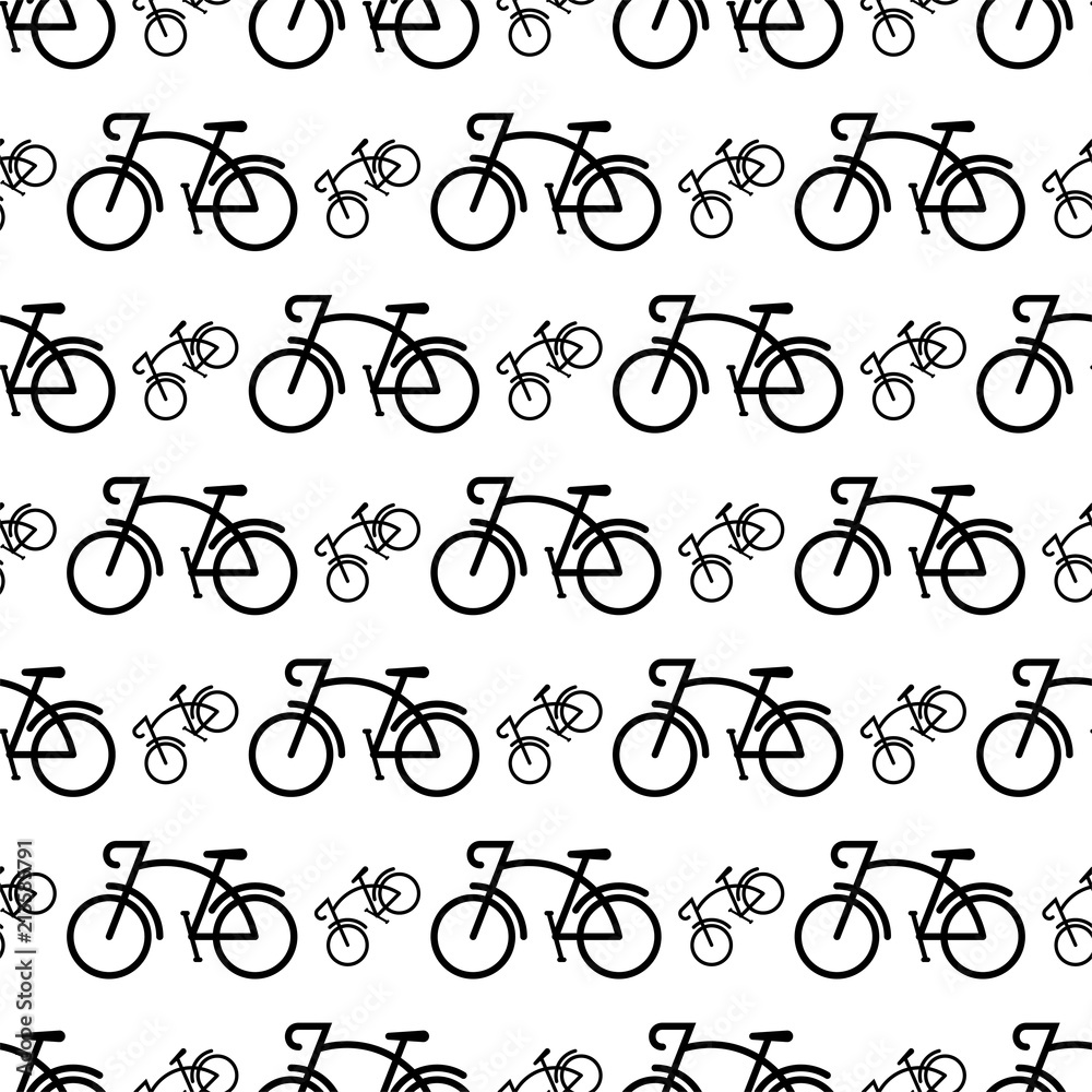 Bicycle Icon Seamless Pattern Bicycle Icon Seamless Pattern