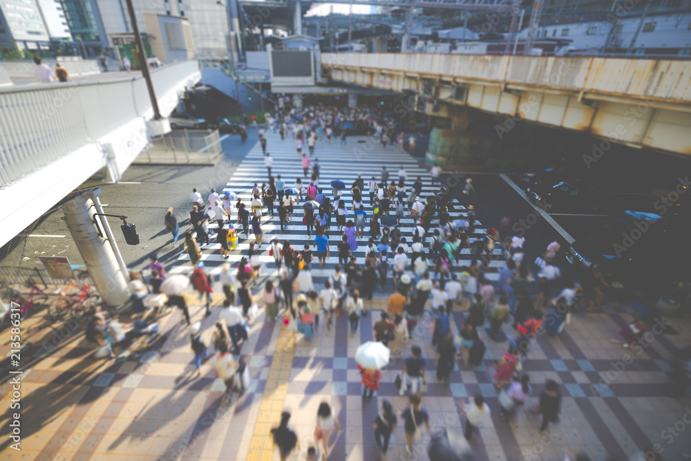 custom made wallpaper toronto digital大阪の横断歩道を渡る人々