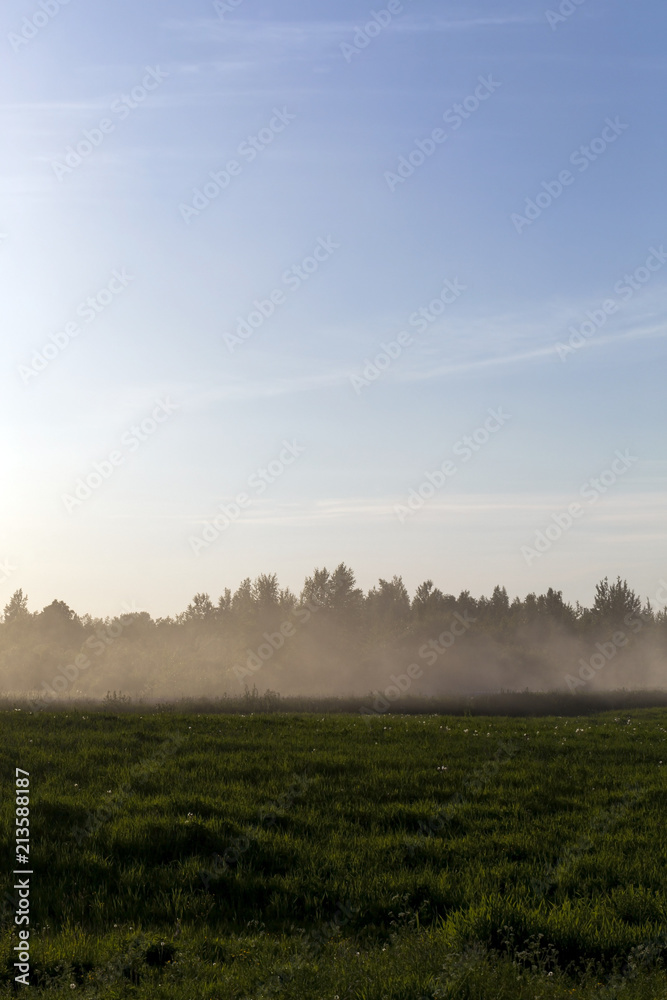 haze at sunset