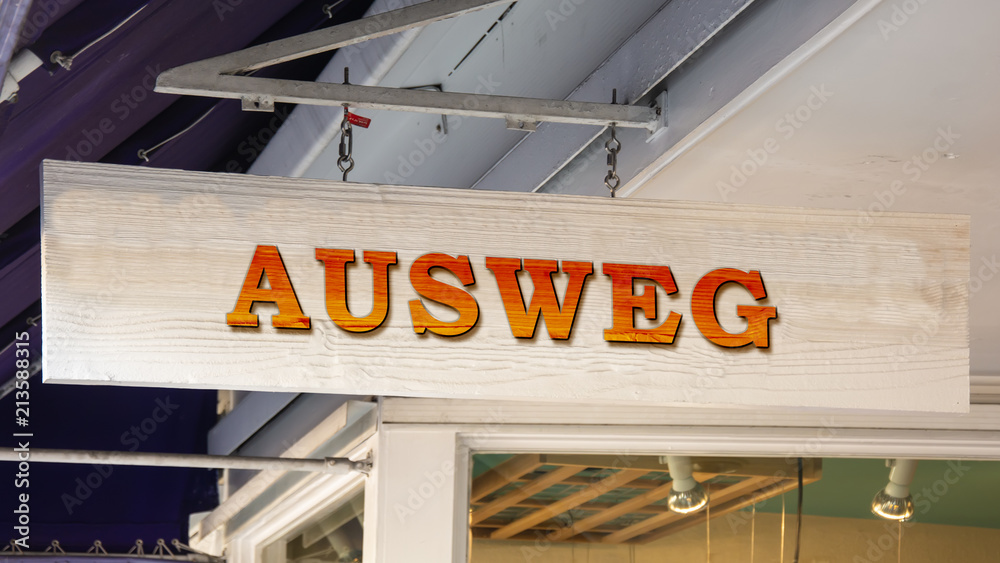 Obraz premium Schild 343 - Ausweg