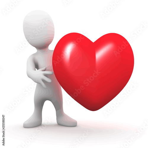 Vector 3d Heart man