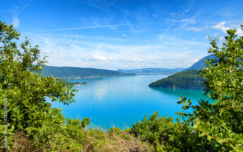 view of Lake Annecy in the French Alps
