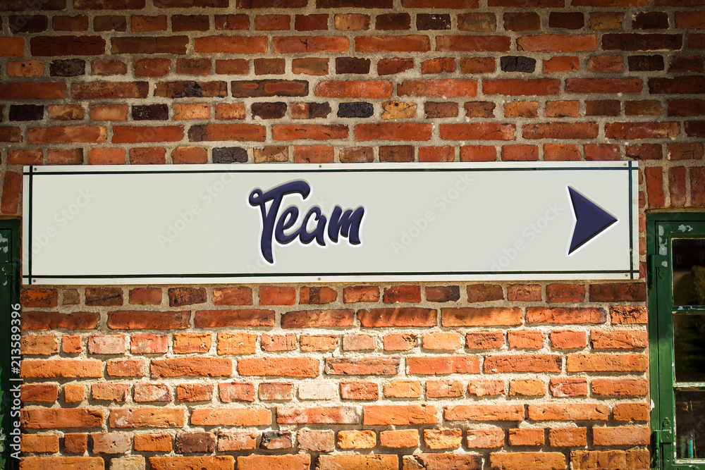 Obraz premium Schild 318 - Team