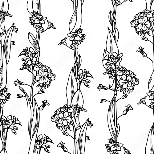 Vector floral seamless pattern.