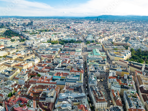 View of Vienna in Austria from the air