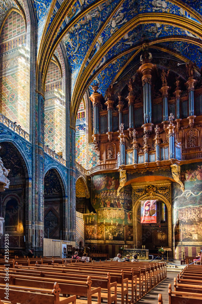 Interior of the Cathedral Basilica of Saint Cecilia in Albi, France