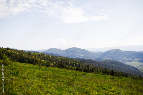 Beautiful mountainscape scenery and blue sky