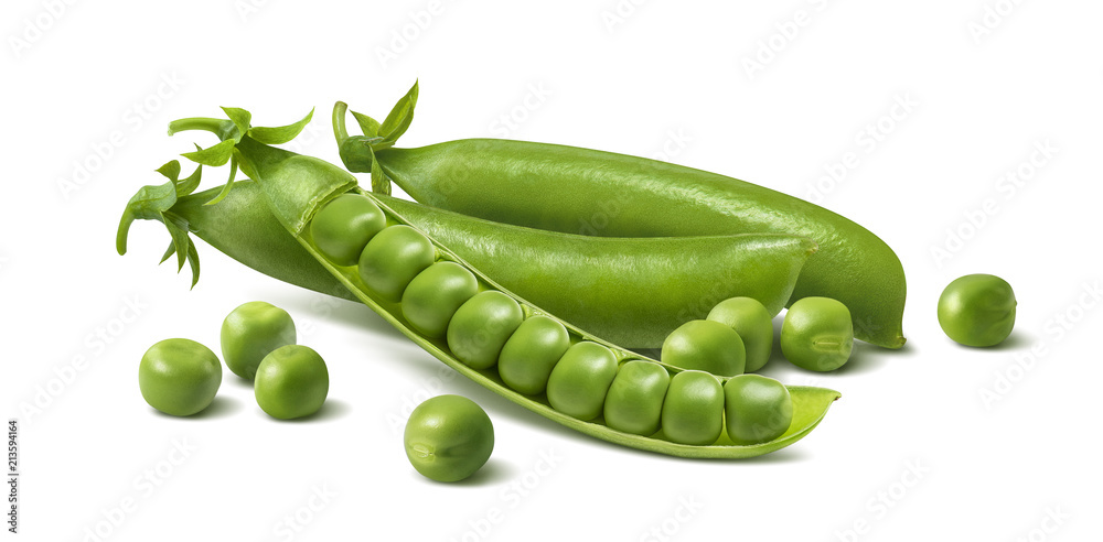 Fresh green peas in pods. Horizontal composition Fresh green peas in pods. Horizontal composition