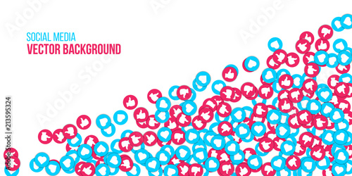 Creative vector illustration of social network icons isolated on transparent background. Art design like, heart. Abstract concept graphic for web, internet, app, marketing, SMM, CEO, business element