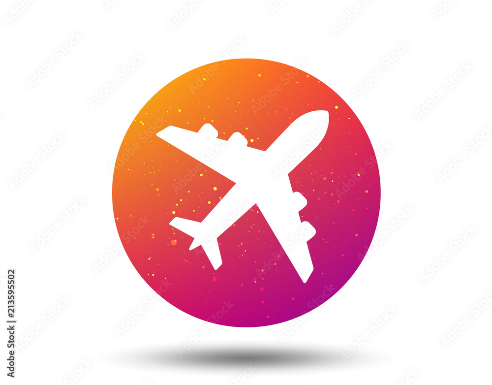 Plane icon. Flight transport sign.