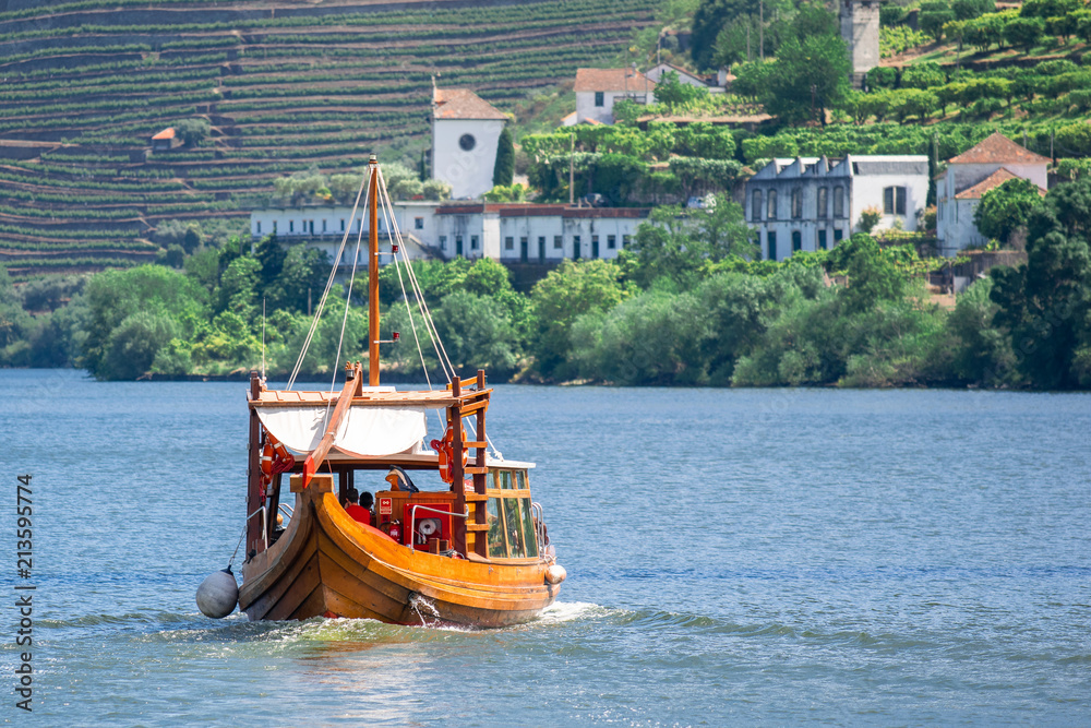 Obraz premium Rabelo boat on Douro River