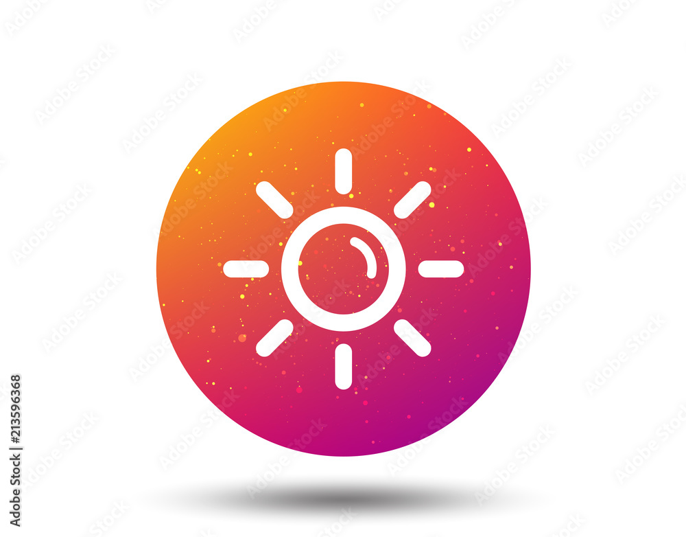 Sun icon. Sunny weather sign.